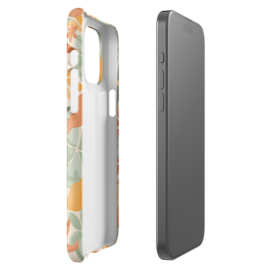 Noemi Orange Floral iPhone Case