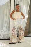 Lavinia Yellow Blue Abstract Jumpsuit Lavinia Yellow Blue Abstract Jumpsuit