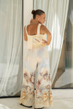 Lavinia Yellow Blue Abstract Jumpsuit Lavinia Yellow Blue Abstract Jumpsuit