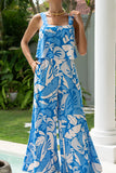 Vale Blue Tropical Jumpsuit Vale Blue Tropical Jumpsuit