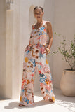 Lumeia Pink Tropical Jumpsuit Lumeia Pink Tropical Jumpsuit