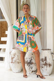 Allegra Multicolour Patchwork Belted Mini Dress Allegra Multicolour Patchwork Belted Mini Dress