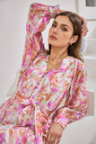 Anthea Pink Floral Long Sleeve Mini Dress Anthea Pink Floral Long Sleeve Mini Dress