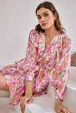 Anthea Pink Floral Long Sleeve Mini Dress Anthea Pink Floral Long Sleeve Mini Dress