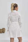 Claudette White Eyelet Broderie Mini Dress