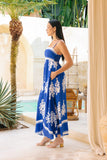Lune Blue Abstract Maxi Dress Lune Blue Abstract Maxi Dress