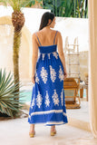 Lune Blue Abstract Maxi Dress Lune Blue Abstract Maxi Dress