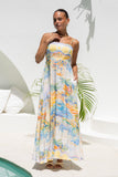 Solmar Multicolour Abstract Flared Maxi Dress Solmar Multicolour Abstract Flared Maxi Dress
