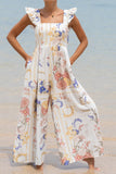 Melina Multicolour Floral Ruffle Jumpsuit Melina Multicolour Floral Ruffle Jumpsuit