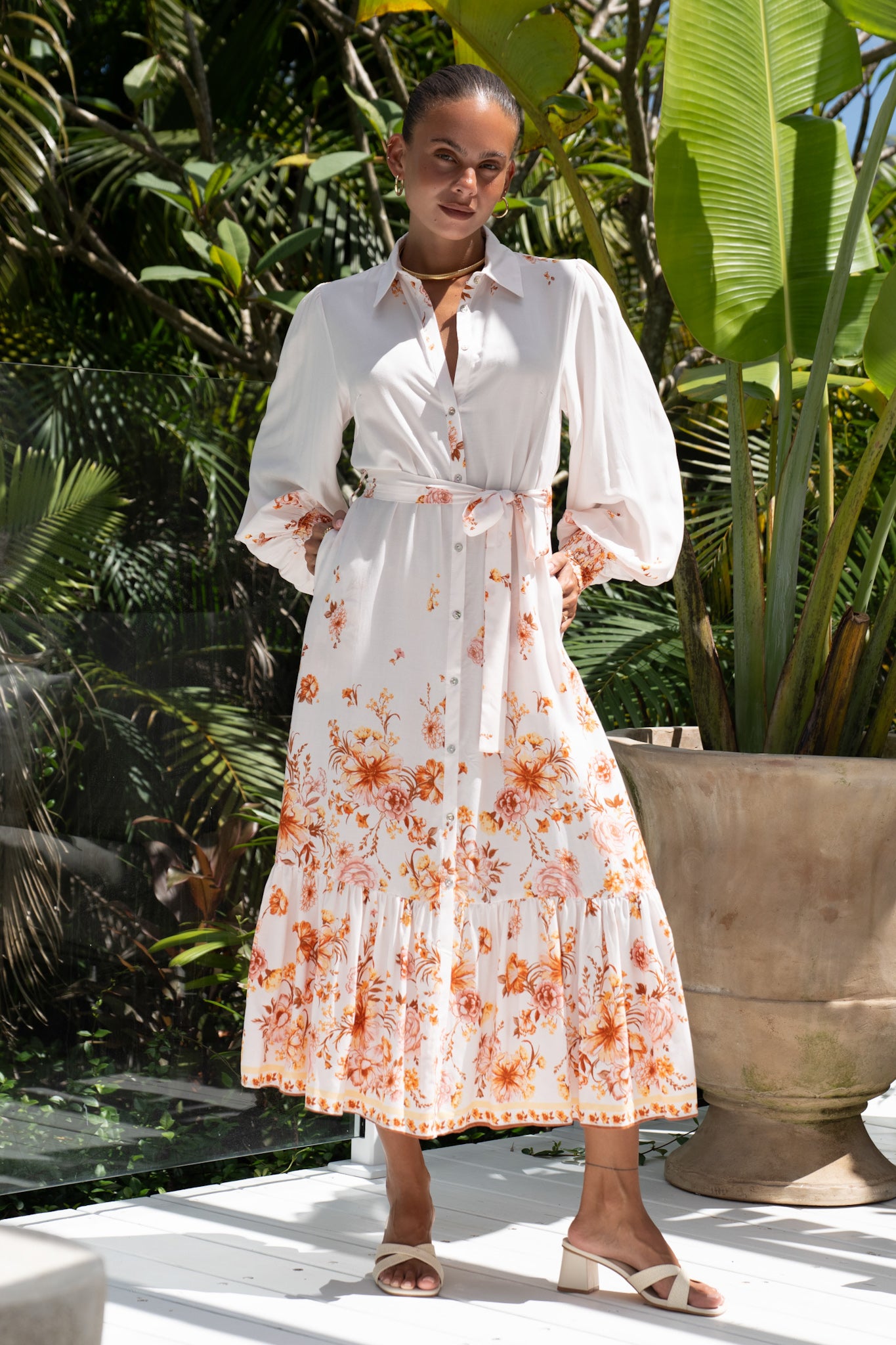 long sleeve midi dress australia Surplice Neck Long Sleeve Midi Dress
