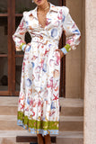 Lauriane Multicolour Abstract Long Sleeve Belted Maxi Dress Lauriane Multicolour Abstract Long Sleeve Belted Maxi Dress