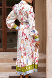 Lauriane Multicolour Abstract Long Sleeve Belted Maxi Dress Lauriane Multicolour Abstract Long Sleeve Belted Maxi Dress