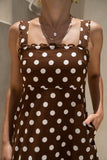 Zaya Brown White Polka Dot Maxi Dress Zaya Brown White Polka Dot Maxi Dress