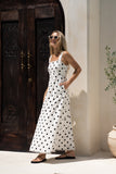 Noella White Black Polka Dot Maxi Dress Noella White Black Polka Dot Maxi Dress