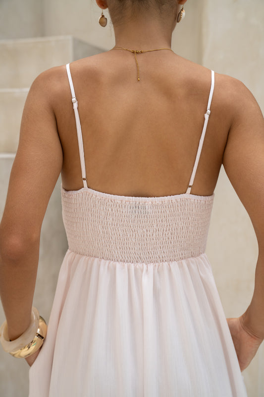 Cira Black Abstract Beaded Flared Maxi Dress