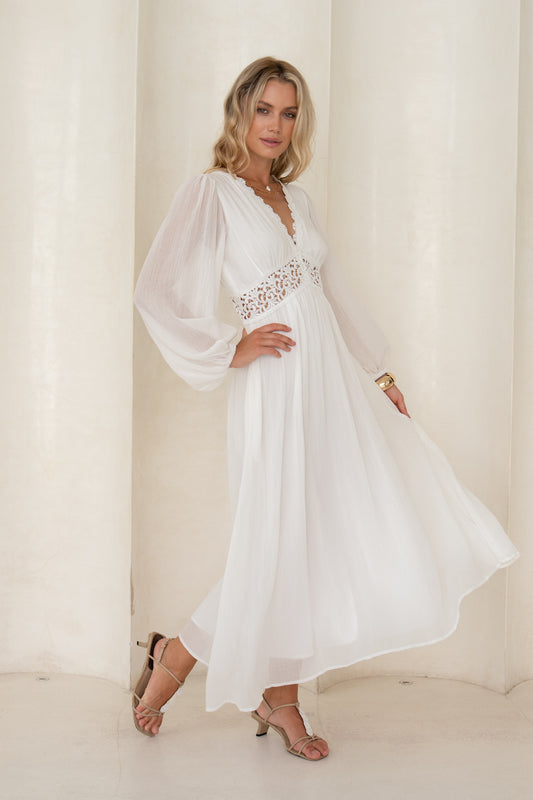 Brienna White Maxi Dress