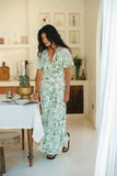 Avani Green Tropical Floral Button Down Maxi Dress Avani Green Tropical Floral Button Down Maxi Dress