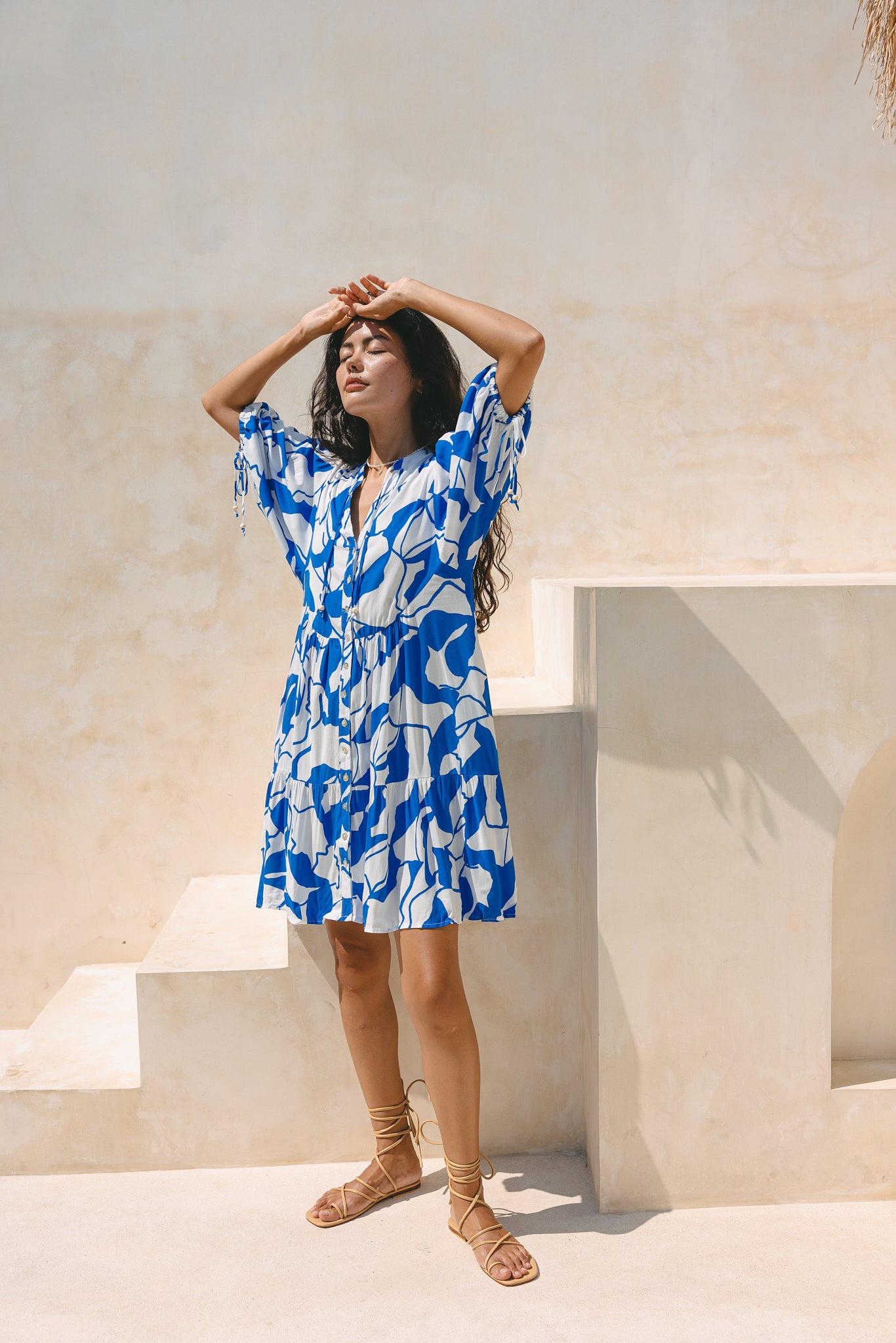 Calypso rose print dress top