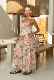 Jungle Multicolour Tropical Wide Leg Cropped Pants Jungle Multicolour Tropical Wide Leg Cropped Pants