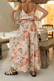 Jungle Multicolour Tropical Wide Leg Cropped Pants Jungle Multicolour Tropical Wide Leg Cropped Pants