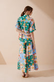 Praia Multicolour Tropical Wide Leg Cropped Pants Praia Multicolour Tropical Wide Leg Cropped Pants