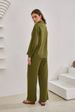 Page Khaki Green Cupro Shirt Page Khaki Green Cupro Shirt