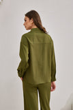 Page Khaki Green Cupro Shirt Page Khaki Green Cupro Shirt