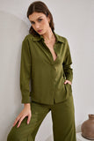 Page Khaki Green Cupro Shirt Page Khaki Green Cupro Shirt