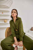 Page Khaki Green Cupro Shirt Page Khaki Green Cupro Shirt