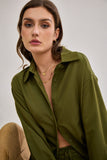 Page Khaki Green Cupro Shirt Page Khaki Green Cupro Shirt