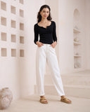 Ada Black Ribbed Long Sleeve Top Ada Black Ribbed Long Sleeve Top