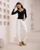 Ada Black Ribbed Long Sleeve Top Ada Black Ribbed Long Sleeve Top