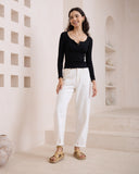 Ada Black Ribbed Long Sleeve Top Ada Black Ribbed Long Sleeve Top