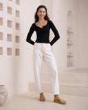 Ada Black Ribbed Long Sleeve Top Ada Black Ribbed Long Sleeve Top