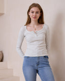 Ada Grey Ribbed Long Sleeve Top Ada Grey Ribbed Long Sleeve Top