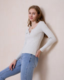 Ada Grey Ribbed Long Sleeve Top Ada Grey Ribbed Long Sleeve Top