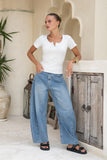 Kenny Blue Denim Barrel Jeans Kenny Blue Denim Barrel Jeans
