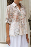 Faye Multicolour Paisley Puff Sleeve Blouse Faye Multicolour Paisley Puff Sleeve Blouse