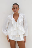 Valentina Off-White Ruffle Blouse Valentina Off-White Ruffle Blouse