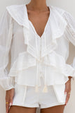 Valentina Off-White Ruffle Blouse Valentina Off-White Ruffle Blouse