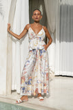 Melina Multicolour Floral Wide Leg Cropped Pants Melina Multicolour Floral Wide Leg Cropped Pants