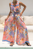 Serafina Pink Blue Boho Wide Leg Pants Serafina Pink Blue Boho Wide Leg Pants