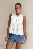 Posey White Eyelet Top Posey White Eyelet Top