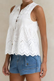 Posey White Eyelet Top Posey White Eyelet Top