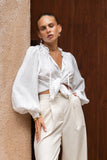Freya White Balloon Sleeve Blouse Freya White Balloon Sleeve Blouse