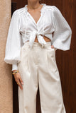 Freya White Balloon Sleeve Blouse Freya White Balloon Sleeve Blouse