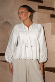Posie White Eyelet Long Sleeve Top Posie White Eyelet Long Sleeve Top