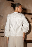 Posie White Eyelet Long Sleeve Top Posie White Eyelet Long Sleeve Top