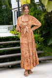 Lira Brown Spot Lace Trim Blouse Lira Brown Spot Lace Trim Blouse