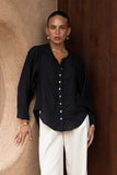 Lena Black Lace Trim Blouse Lena Black Lace Trim Blouse